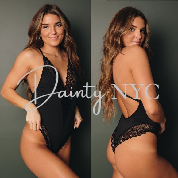 Sexy Floral Lace Backless Lingerie Bodysuit - Picture 7 of 16